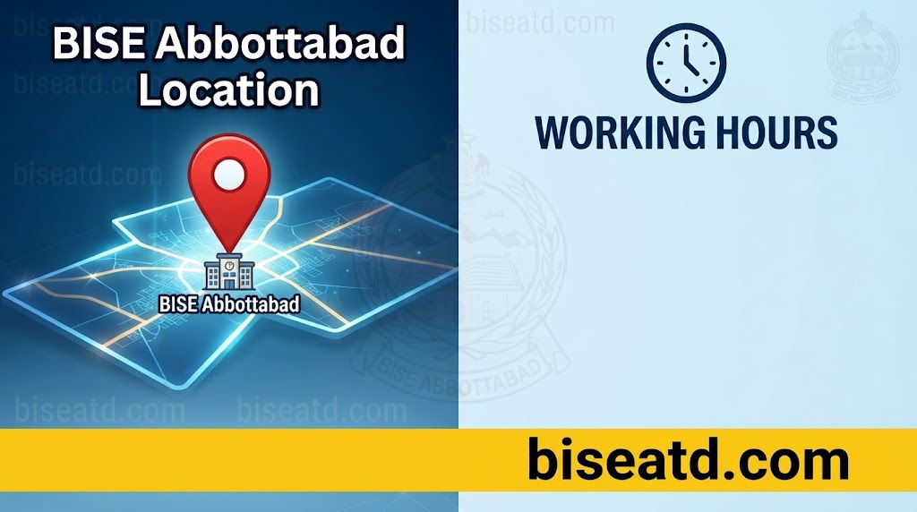 BISE Abbottabad Location Map, Address & Working Hours Guide