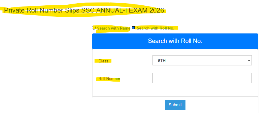 A Complete Guide to Downloading BISE Abbottabad Private Roll Number Slips for Examinations 2026